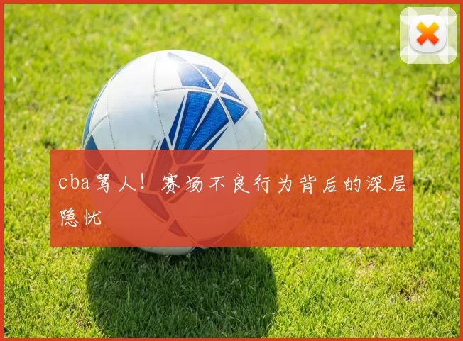 cba骂人！赛场不良行为背后的深层隐忧
